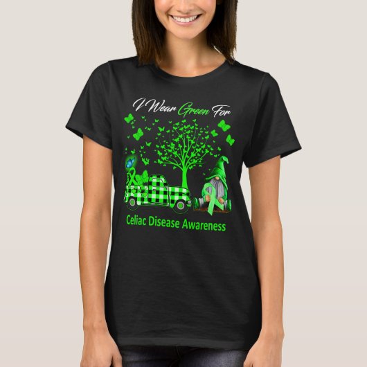 Ich trage Grün für Celiac Disease Awareness T-Shirt (Vorderseite)