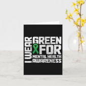 Ich trage Grün für das Bewusstsein für psychische Karte (Gelbe Blume)