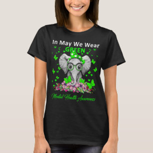 Ich trage Grün für das Bewusstsein für psychische T-Shirt