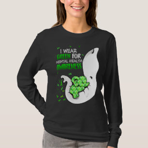 Ich trage Grün für das Bewusstsein für psychische  T-Shirt