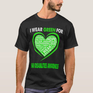 Ich trage Grün für das Bewusstsein von Gehirnbehin T-Shirt