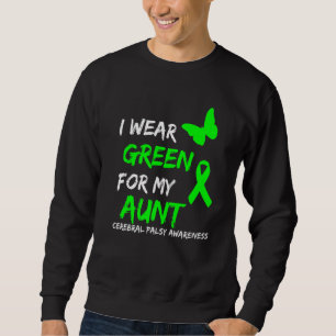 Ich trage Grün für das Cerebralparese-Band meiner  Sweatshirt