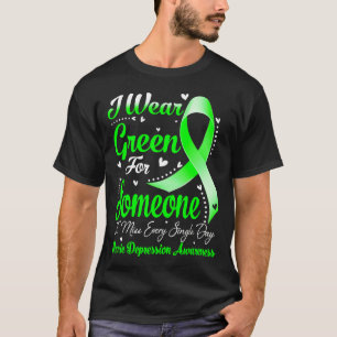 Ich trage Grün für das MANISCHE DEPRESSIONS Bewuss T-Shirt