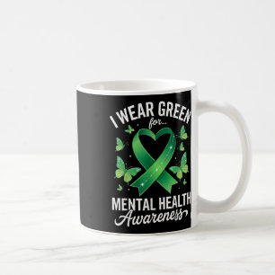 Ich trage Grün für den Schmetterling der psychisch Kaffeetasse