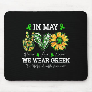 Ich trage Grün für den Schmetterling der psychisch Mousepad