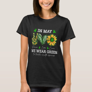 Ich trage Grün für den Schmetterling der psychisch T-Shirt