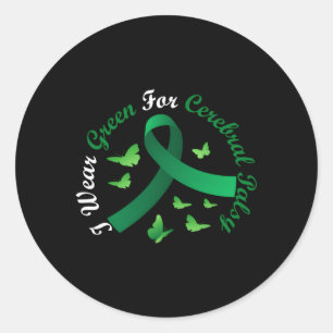 Ich trage Grün für die Unterstützung des Bewusstse Runder Aufkleber