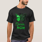 Ich trage Grün für meine Mama Schmetterling Nieren T-Shirt (Vorderseite)