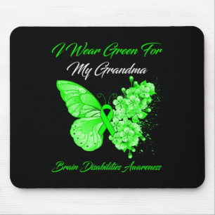 Ich trage Grün für meine Oma-Gehirnbehinderungen A Mousepad