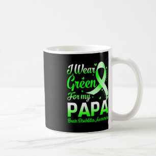 Ich trage Grün für meine Papa-Hirnbehinderungen Kaffeetasse
