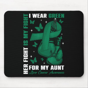 Ich trage Grün für meine Tante Leberkrebs Mousepad