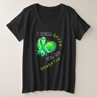 Ich trage Grün für meine Tochter Große Größe T-Shirt
