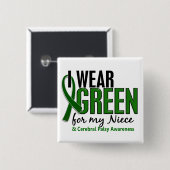 Ich trage Grün für meine zerebrale Lähmung der Button (Vorne & Hinten)