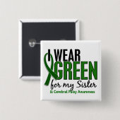 Ich trage Grün für meine zerebrale Lähmung der Button (Vorne & Hinten)