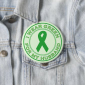 Ich trage Grün für meinen Ehemann Button (Beispiel)