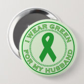 Ich trage Grün für meinen Ehemann Button (Vorne & Hinten)
