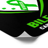 Ich trage Grün für meinen Freund Bile Duct Cancer  Poster (Ecke)