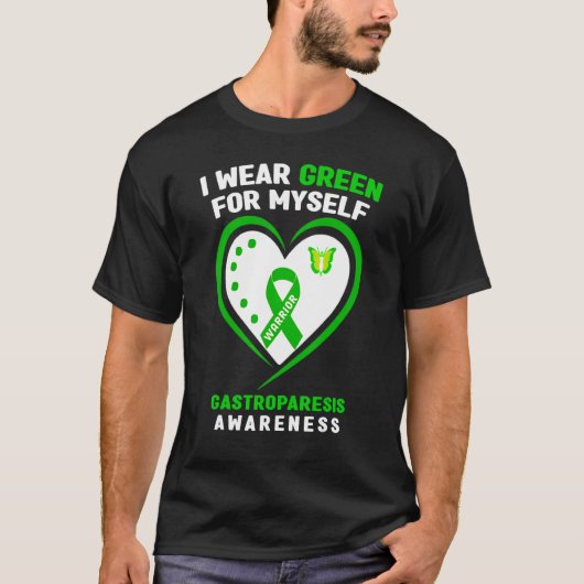 Ich trage Grün für mich selbst Gastroparesis Aware T-Shirt (Vorderseite)
