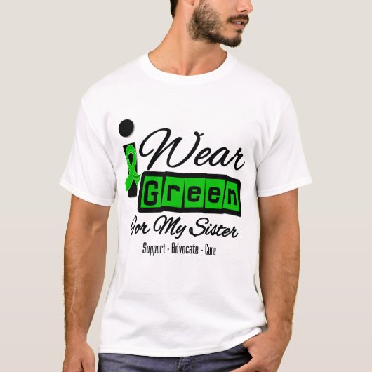 Ich trage grüne das Band-(Retro) - Schwester T-Shirt (Vorderseite)