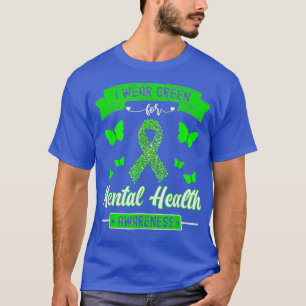Ich trage grüne Ribbon Butterfly Mental Health Awa T-Shirt