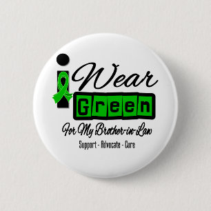 Ich trage grünen das Band-(Retro) - Schwager Button
