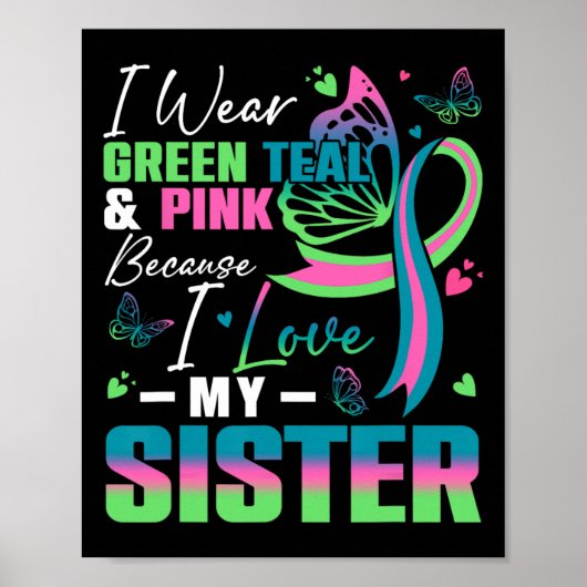 Ich trage grünes Aquamarines Rosa, weil ich meine  Poster (Vorne)