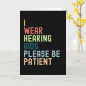 Ich trage Hörhilfen Bitte geduldig sein Karte (Gelbe Blume)