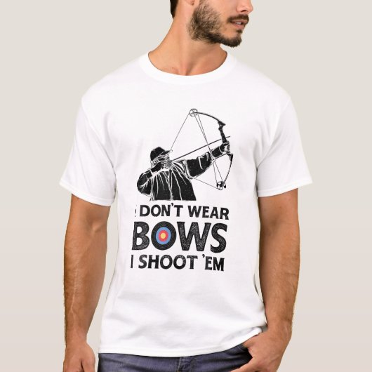 Ich trage keine Bogen, die ich auf Bogenschießjagd T-Shirt (Vorderseite)