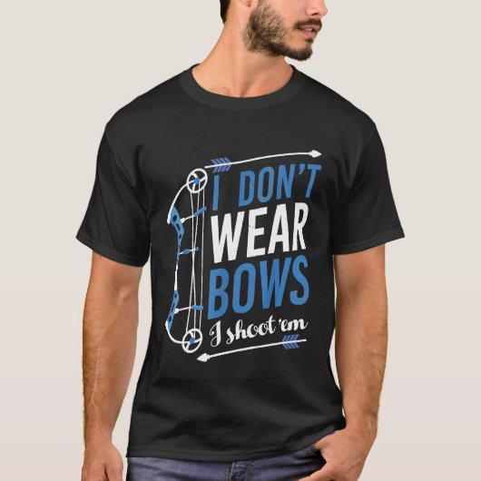 Ich trage keine Bogen, die ich mit Bowjagd schiebe T-Shirt (Vorderseite)