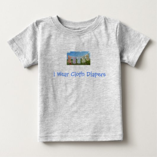 Ich trage Kleiderdiapers - Grün! Baby T-shirt (Vorderseite)