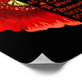 Ich trage kleine Rote Mohn Blume Soldier Veteran Poster (Ecke)