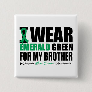 Ich trage Leber-Krebs-Band für meinen Bruder Button