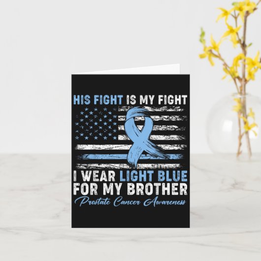 Ich trage leichtes Blau für meinen Bruderprostatak Karte (Gelbe Blume)