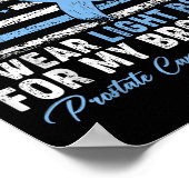 Ich trage leichtes Blau für meinen Bruderprostatak Poster (Ecke)