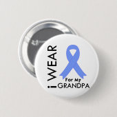 Ich trage leichtes Blau für meinen Opa - Prostatak Button (Vorne & Hinten)