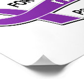 Ich trage Lila 42 Nana Pankreaskrebs Poster (Ecke)