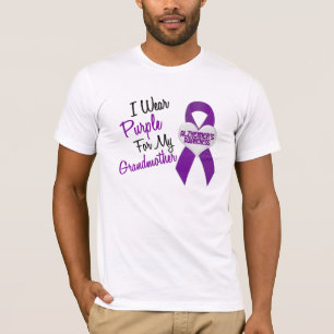 Ich trage lila Band-Alzheimer Krankheit T-Shirt