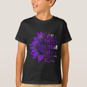 Ich trage Lila Band für Alzheimerheimer-Bewusstsei T-Shirt