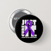 Ich trage Lila Fibromyalgie Button (Vorne & Hinten)