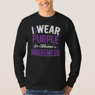 Ich trage Lila für Alzheimer's Awareness Dementia T-Shirt