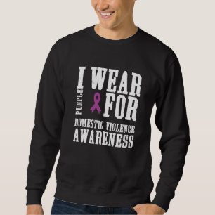 Ich trage Lila für das Bewusstsein für häusliche G Sweatshirt