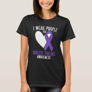 Ich trage lila für das Bewusstsein für häusliche G T-Shirt