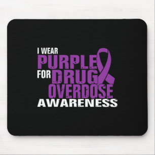 Ich trage Lila für das T-Shirt der Arzneimittelübe Mousepad