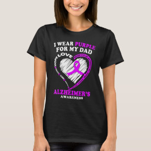 Ich trage Lila für die Alzheimer-Demenz-Ära meines T-Shirt