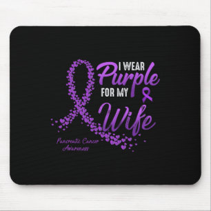 Ich trage Lila für die EHEFRAU Pankreaskrebs Bewus Mousepad