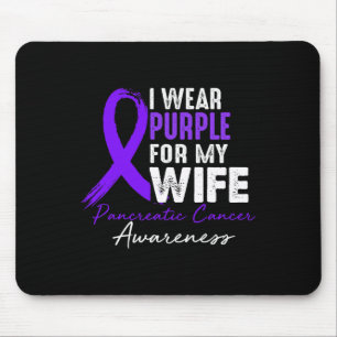Ich trage Lila für die EHEFRAU Pankreaskrebs Bewus Mousepad