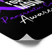 Ich trage Lila für die Mama Pankreaskrebs Bewussts Poster (Ecke)