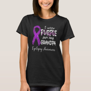 Ich trage Lila für die Opa Lila Ribbon-Epilepsie A T-Shirt