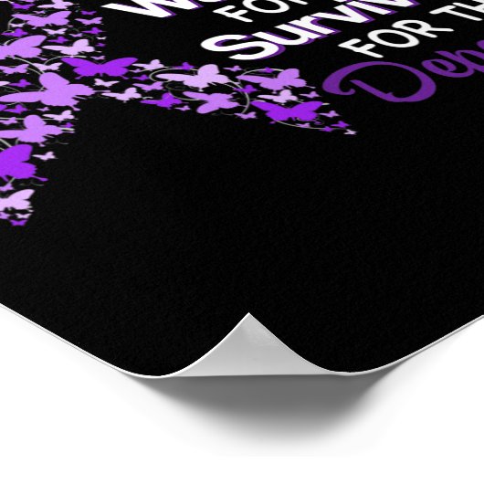 Ich trage Lila für die Schmetterlingsüberdosis der Poster (Ecke)