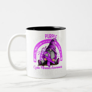 Ich trage Lila für die zystische Fibrose Zweifarbige Tasse